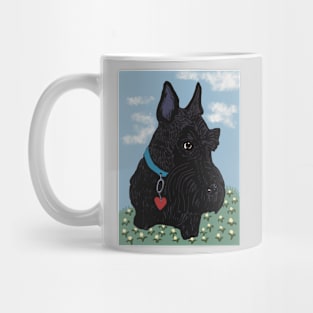 Scottie in a garden Mug